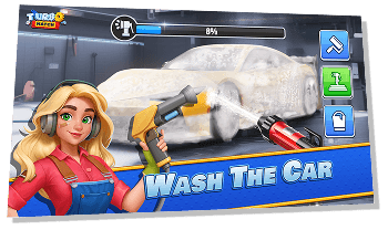 Washing car